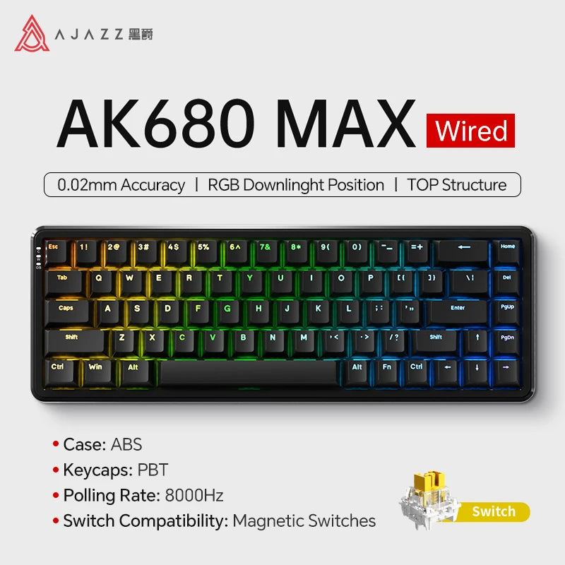 FORMFACTR x Ajazz AK680 MAX – 60% Hall Effect Mechanical Gaming Keyboard