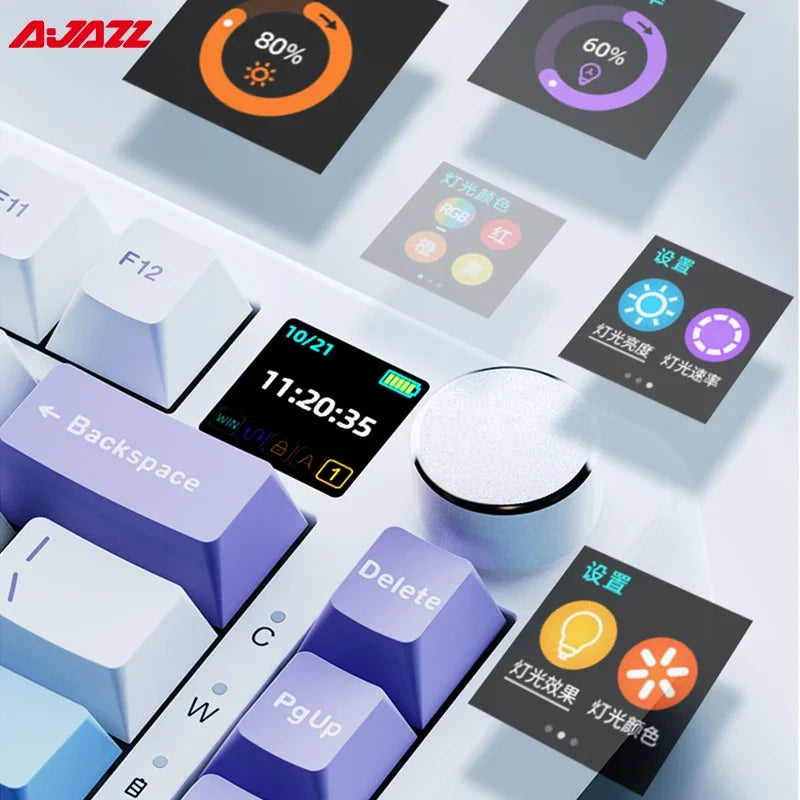 FORMFACTR x AJAZZ AK820 Wireless Mechanical Keyboard-Tri-Mode, RGB, Hot-Swappable