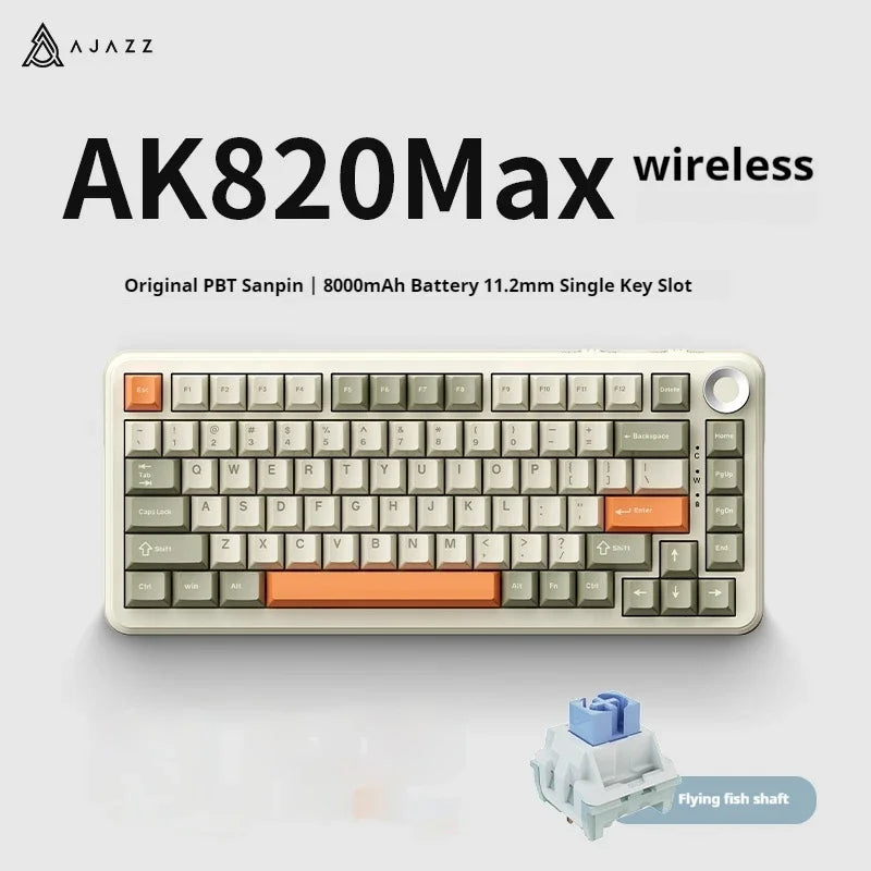FORMFACTR x AJAZZ AK820 Wireless Mechanical Keyboard-Tri-Mode, RGB, Hot-Swappable