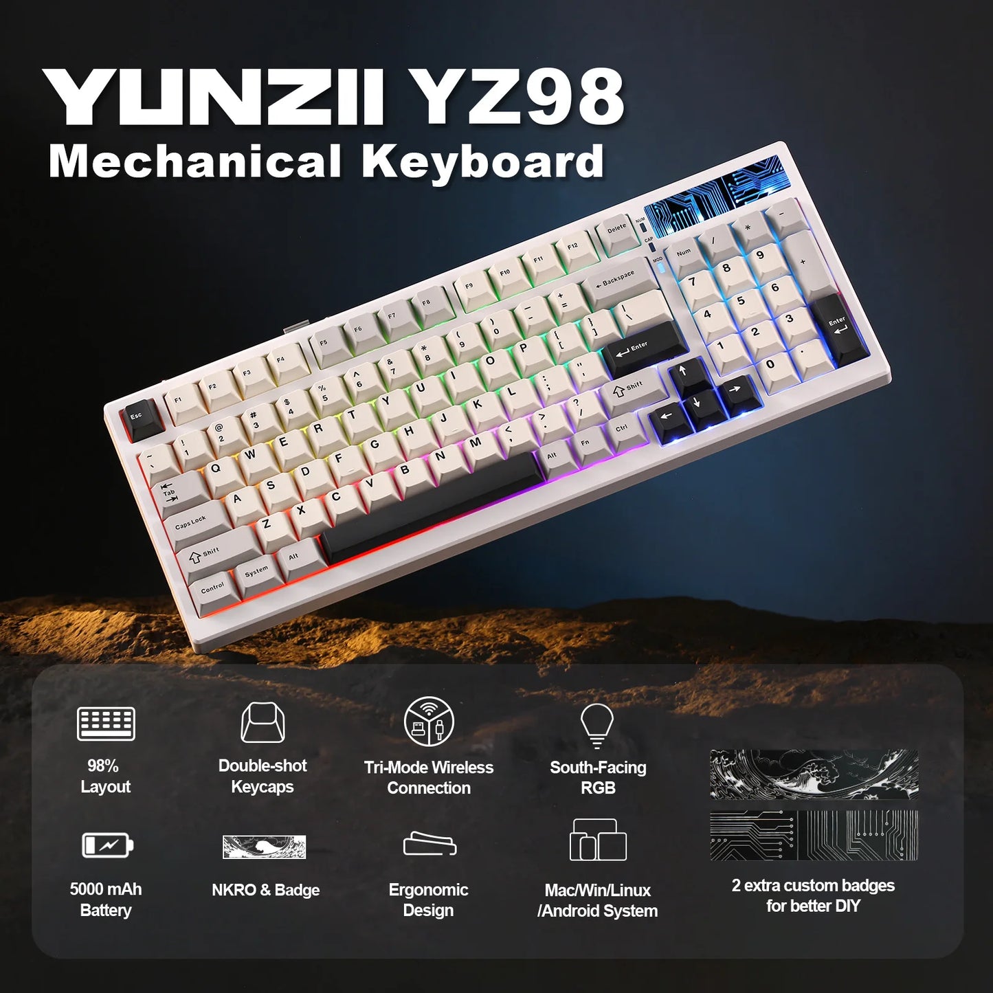 FORMFACTR x YUNZII YZ98 Mechanical Wireless Gaming Keyboard