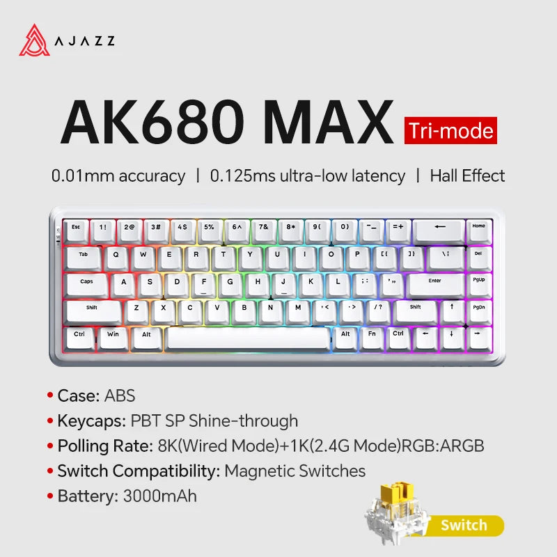 FORMFACTR x Ajazz AK680 MAX – 60% Hall Effect Mechanical Gaming Keyboard