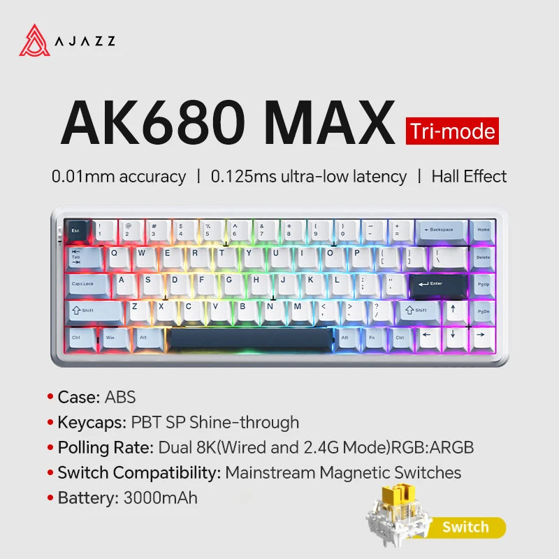 FORMFACTR x Ajazz AK680 MAX – 60% Hall Effect Mechanical Gaming Keyboard