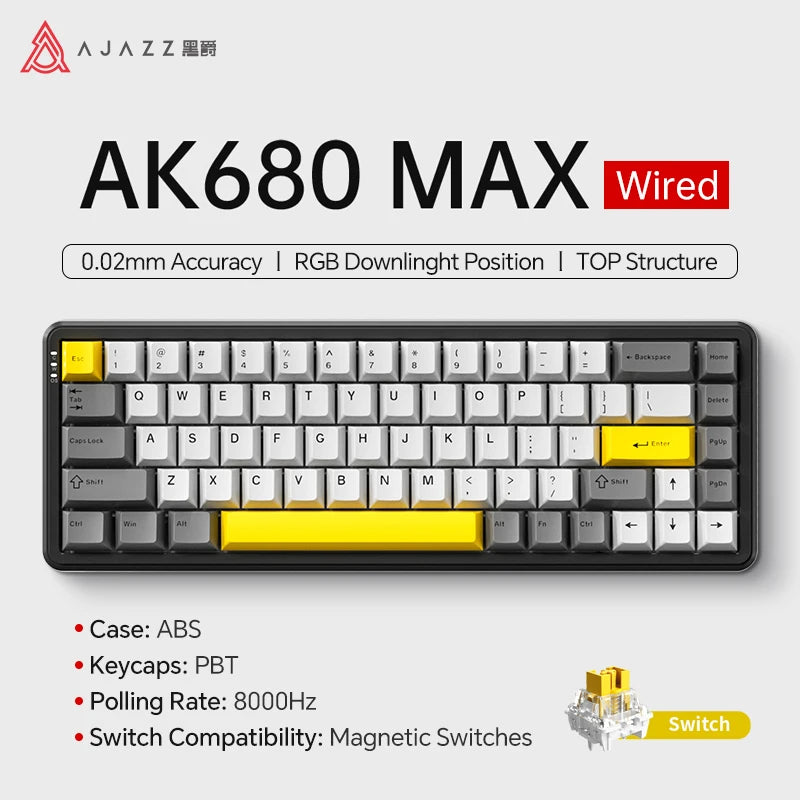 FORMFACTR x Ajazz AK680 MAX – 60% Hall Effect Mechanical Gaming Keyboard