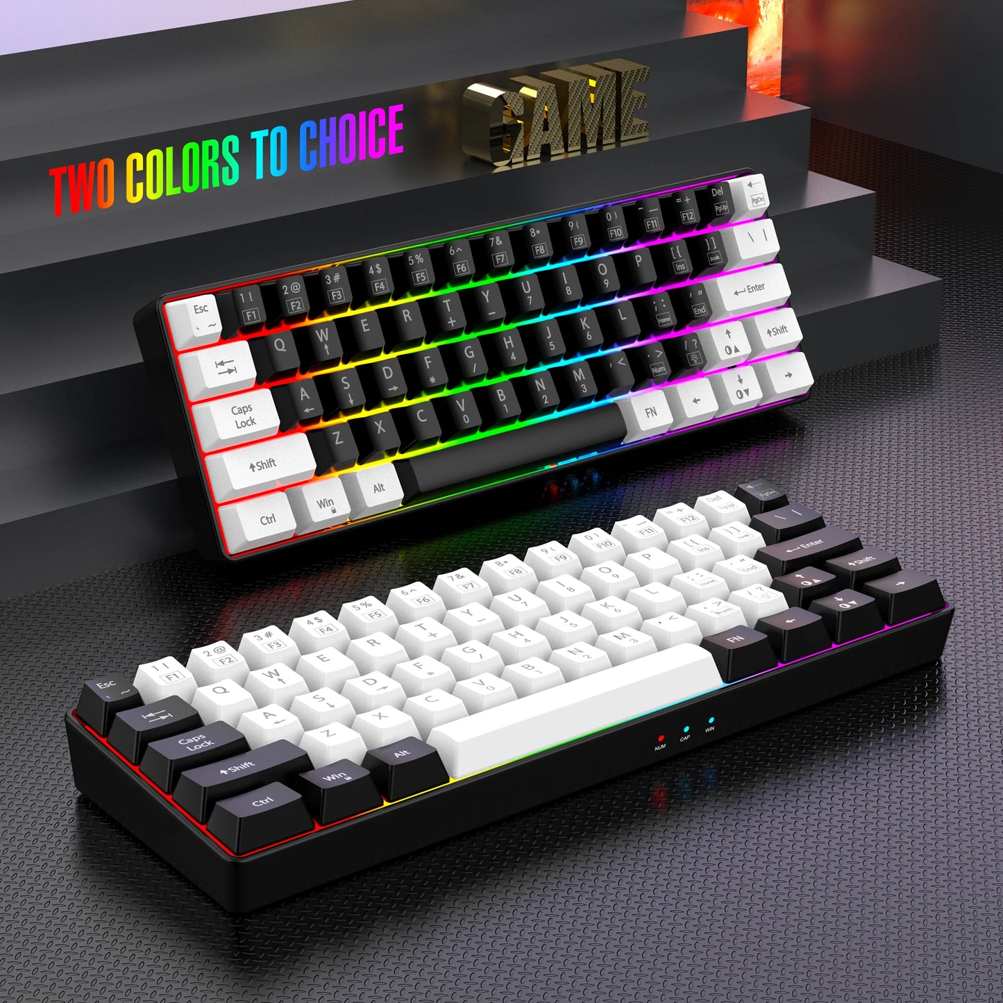 FORMFACTR StrikeMini 60% RGB Waterproof Wired Gaming Keyboard