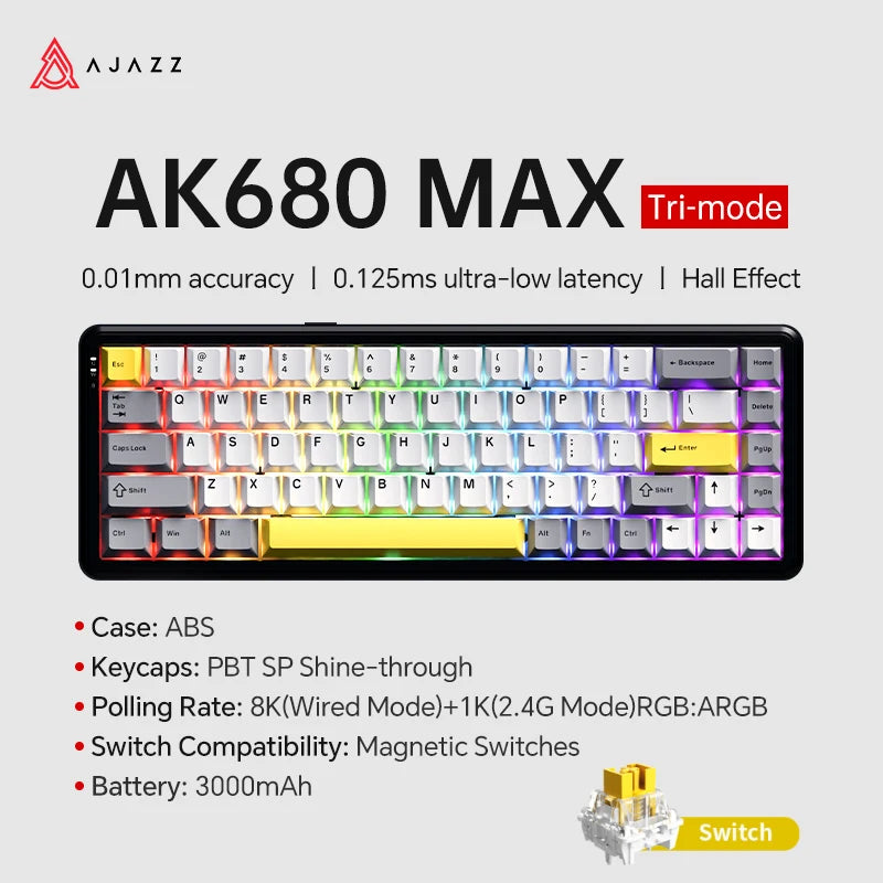 FORMFACTR x Ajazz AK680 MAX – 60% Hall Effect Mechanical Gaming Keyboard