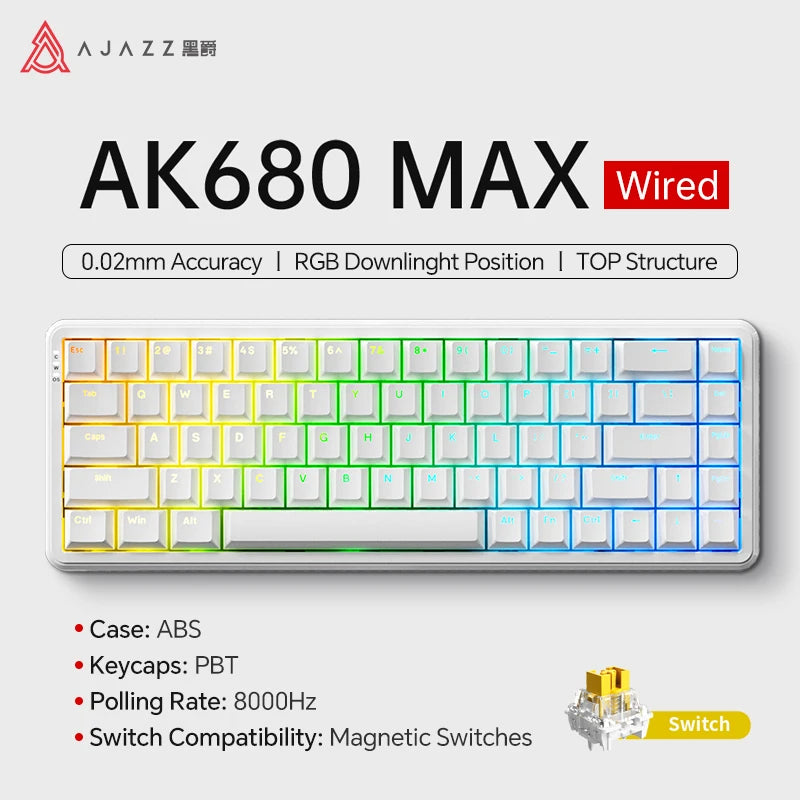FORMFACTR x Ajazz AK680 MAX – 60% Hall Effect Mechanical Gaming Keyboard