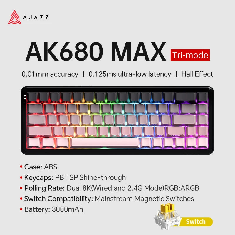 FORMFACTR x Ajazz AK680 MAX – 60% Hall Effect Mechanical Gaming Keyboard