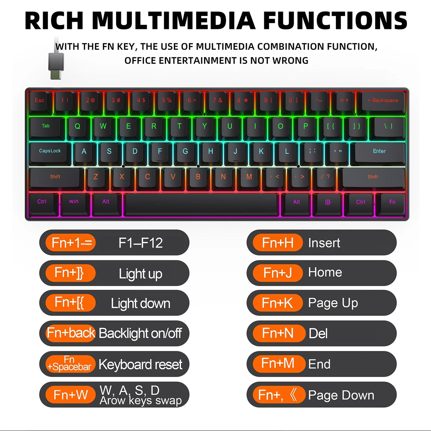 FORMFACTR x ZSUS Z61-B USB Gaming Mechanical Keyboard