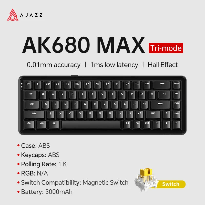 FORMFACTR x Ajazz AK680 MAX – 60% Hall Effect Mechanical Gaming Keyboard