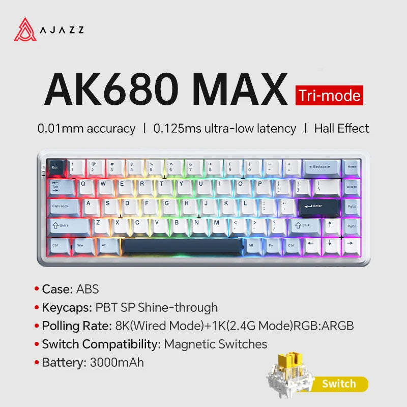 FORMFACTR x Ajazz AK680 MAX – 60% Hall Effect Mechanical Gaming Keyboard