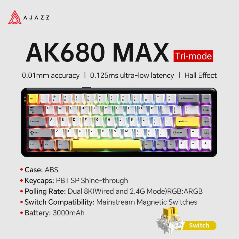 FORMFACTR x Ajazz AK680 MAX – 60% Hall Effect Mechanical Gaming Keyboard