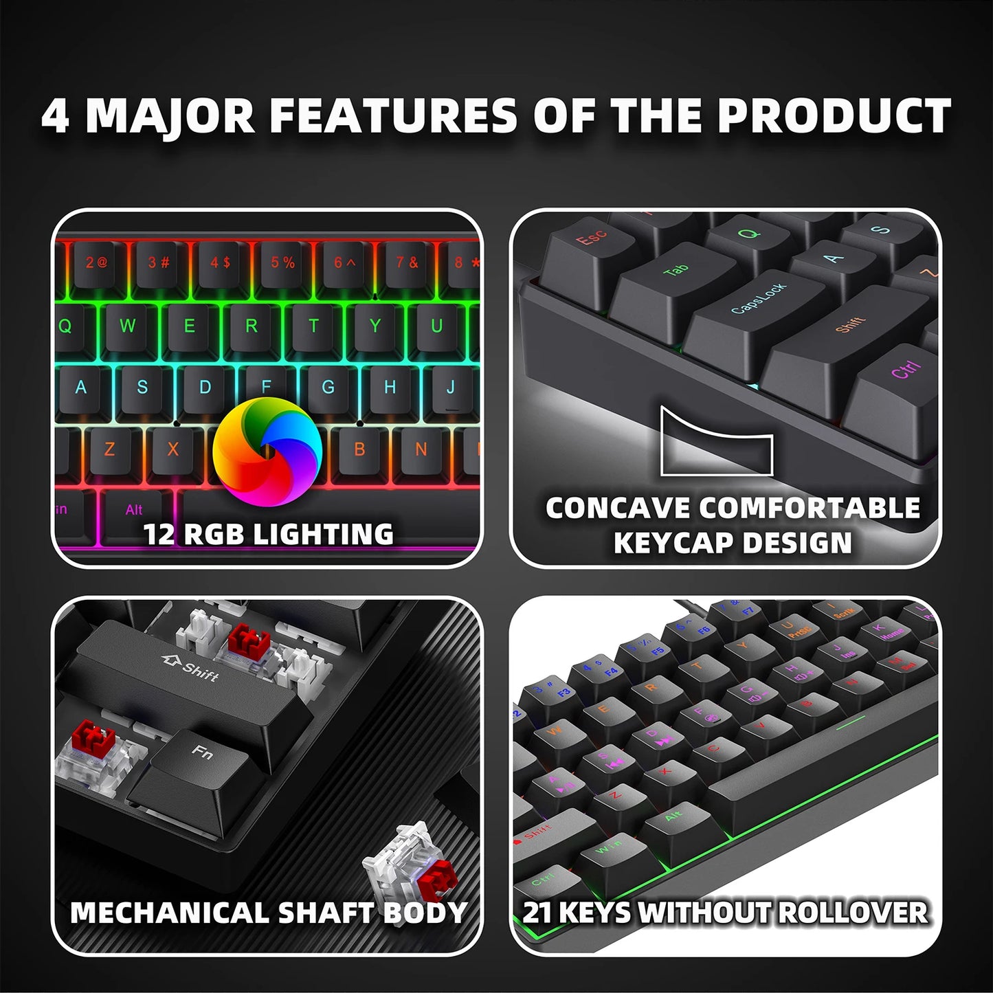 FORMFACTR x ZSUS Z61-B USB Gaming Mechanical Keyboard