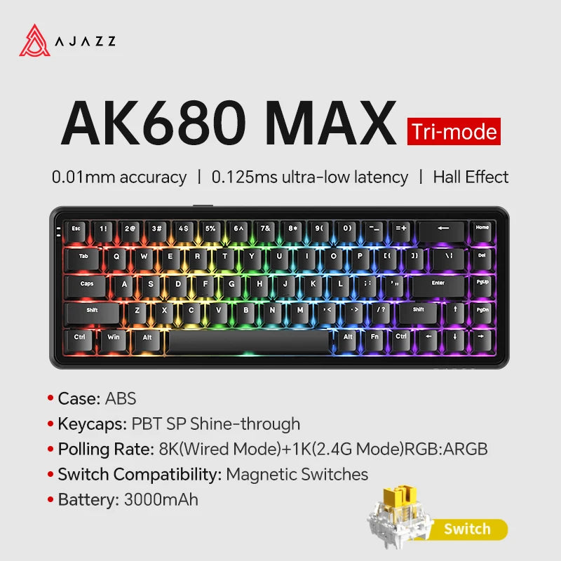 FORMFACTR x Ajazz AK680 MAX – 60% Hall Effect Mechanical Gaming Keyboard